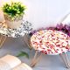 Red and Black Terrazzo Wood and Resin Cake Stand for Dessert, Fruit and Planter
